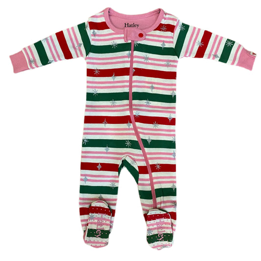 Candy Stripes Footed Coverall - Size 0-3 Month