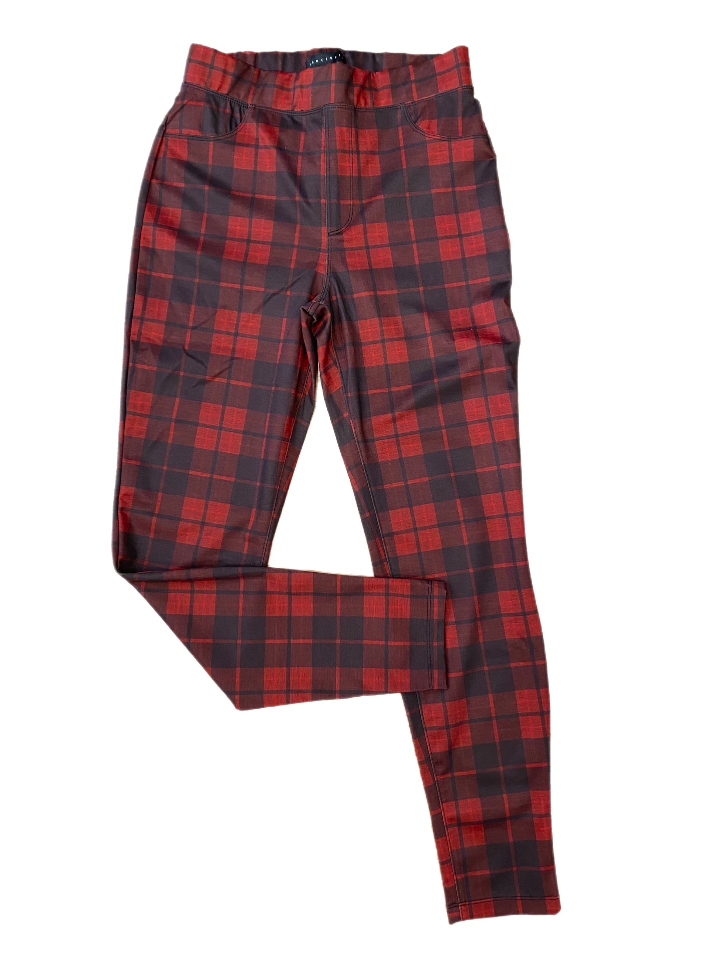 Runway Legging - Red Plaid Size Small
